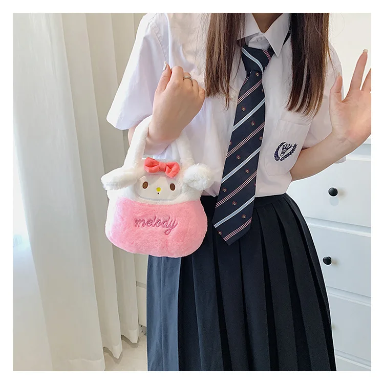 

Cartoon plush handbag cute and beautiful cartoon person jade dog parent-child child leisure girl creative birthday gift