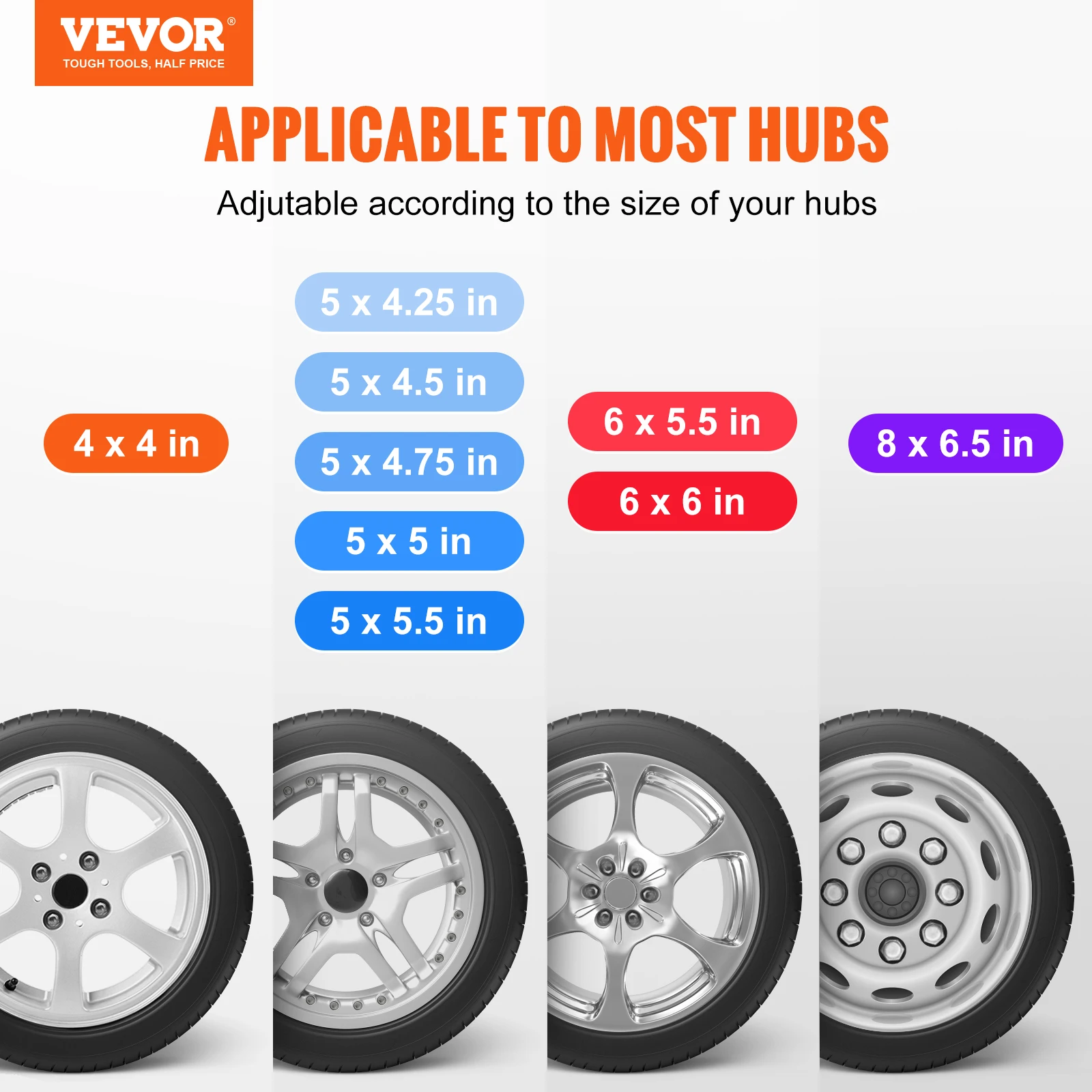 VEVOR 160 lbs Spare Tire Carrier with Mounting Screws Bracket Lugs On Bolt Patterns Tire Mount Wheel Holder for Trailers RV 2 VEVOR 160 lbs Spare Tire Carrier with Mounting Screws Bracket Lugs On Bolt Patterns Tire Mount Wheel Holder for Trailers RV 2