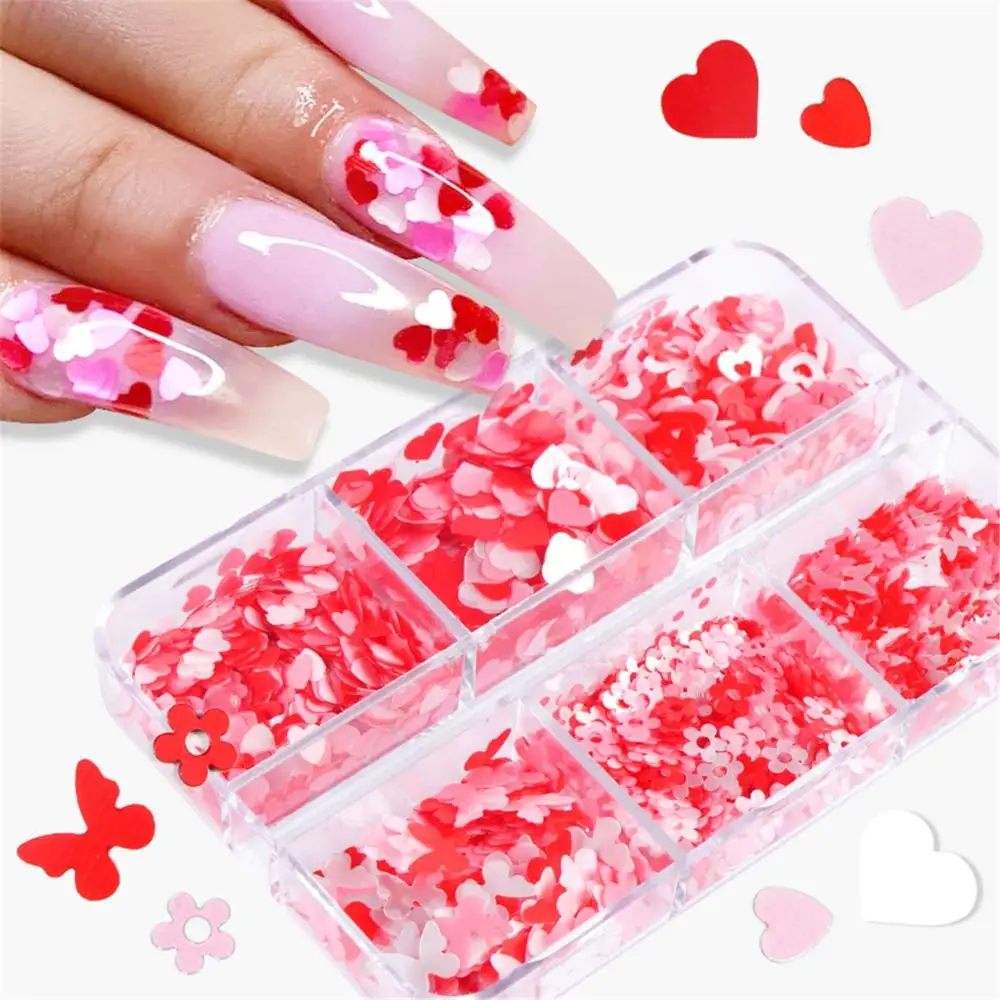 

DIY Love Heart Shiny Nail Supplies Nail Art Sequins Stickers Decals Nail Decoration