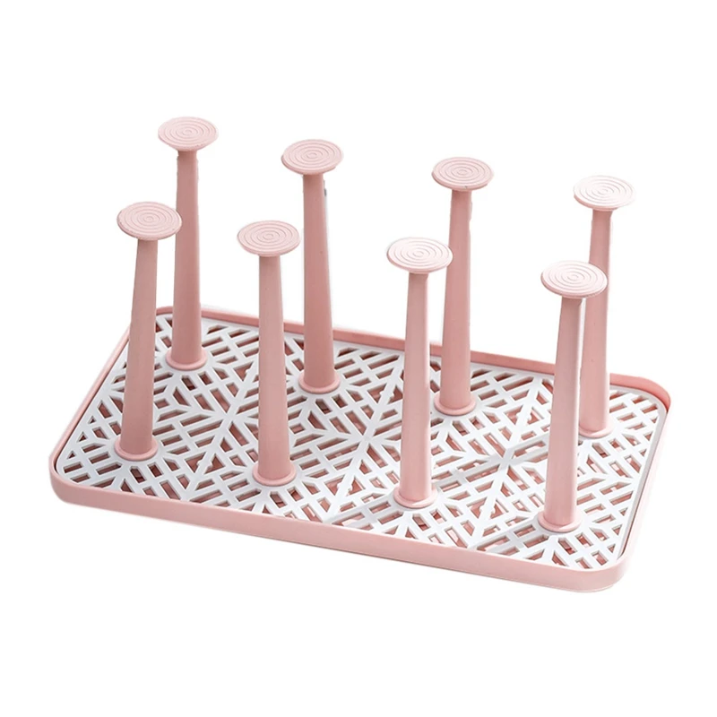 

Water Cups Shelf Dust-Proof Cup Drying Rack Multifunctional Plastic Draining Glass Cup Holder Stand Easy To Clean