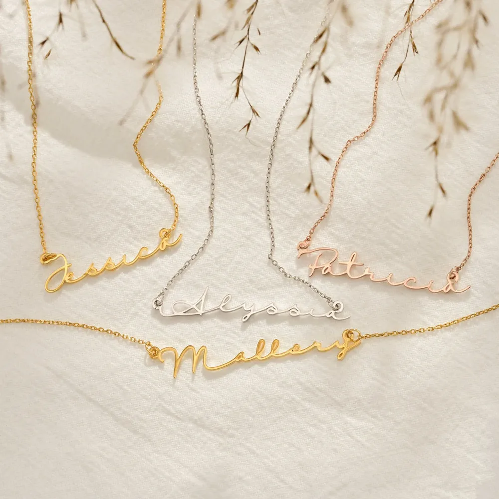 Индивидуальное ожерелье с именем и надписью на заказ чокер ручной работы из