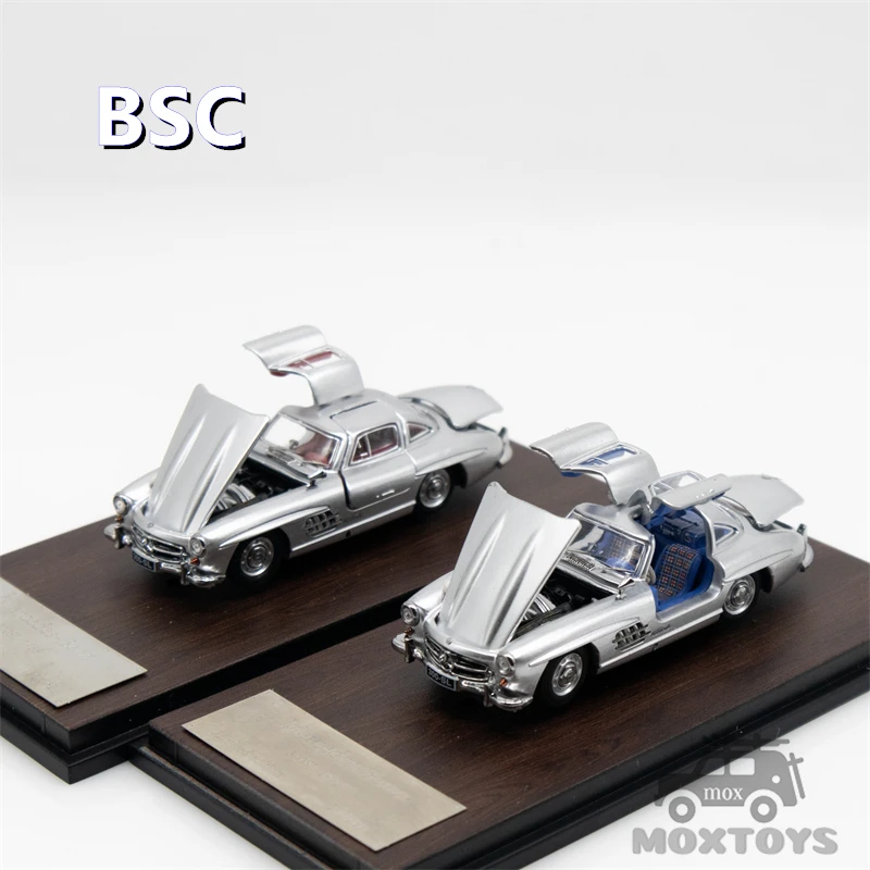 

BSC 1:64 MB 300SL Metallic silver Diecast Model Car
