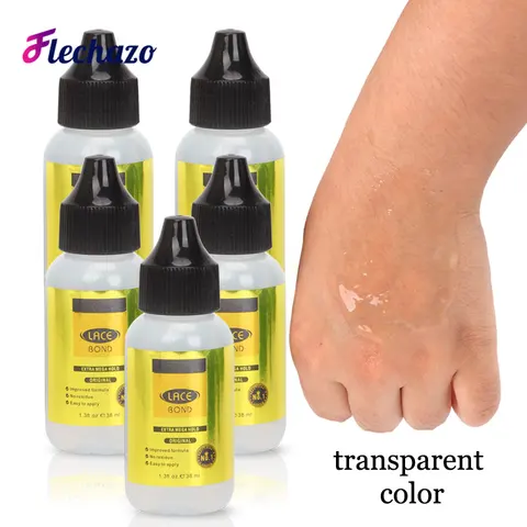 Прозрачный клей без остатков, сильная фиксация, клей для парика, клей для волос, 1-2 шт., водонепроницаемый, устойчивый к поту, плавильный клей для кружева, клей для установки парика