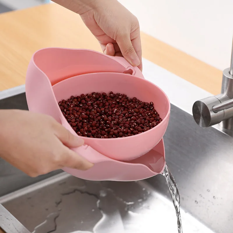 

Кухонная корзина с двойным сливом, чаша, корзина для хранения для мытья, ситечки, чаши, сушилка для овощей, фруктов, электронный инструмент, г...