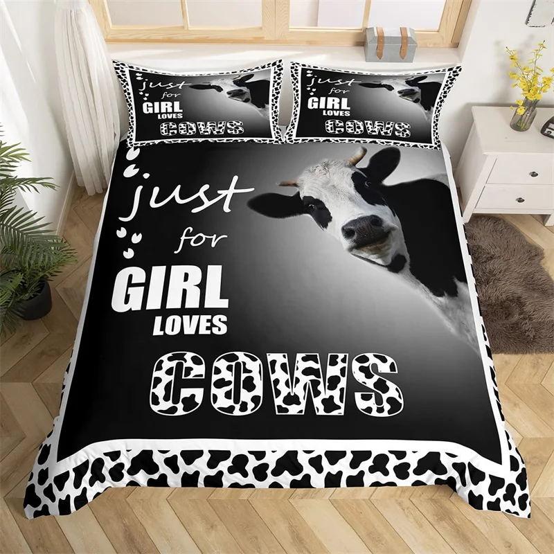 

Highland коровья пододеяльник из микрофибры Западный фермерский Комплект постельного белья с животными Леопардовый коровья кожа мех цветочны...