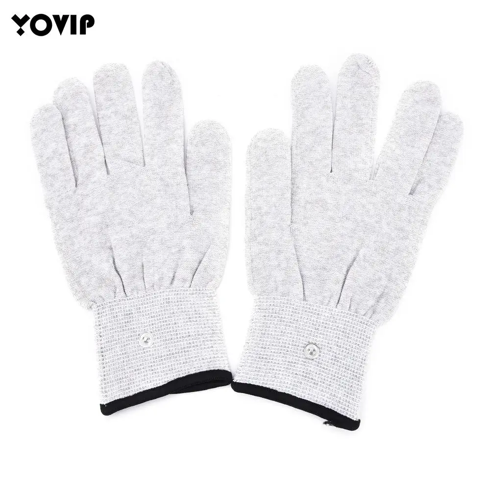 

1 Pair Electrode Massage Gloves Tens Machine Conductive Glove Therapy Hand Massager Electrotherapy Lead Wires Massage Tool 2022