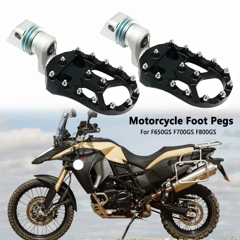 Фото Для BMW F650GS F700GS F800GS F700GS F800 GS 2008-2017 алюминиевая регулируемая подставка для ног, вращающиеся подножки для ног №1