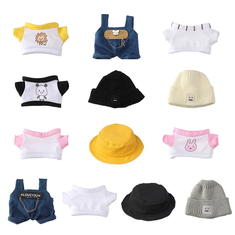 

Одежда для куклы утки 20 см, плюшевая кукла, одежда, шапка, джинсы для плюшевых игрушек, подарки для детей, аксессуары для кукол