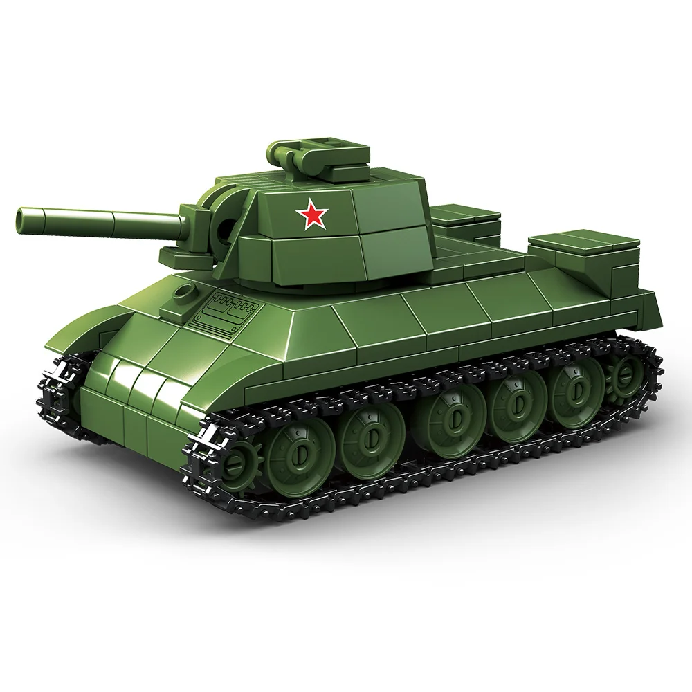 Вторая Мировая Война Советский T34/76 Средний Танк Строительные Блоки Модель