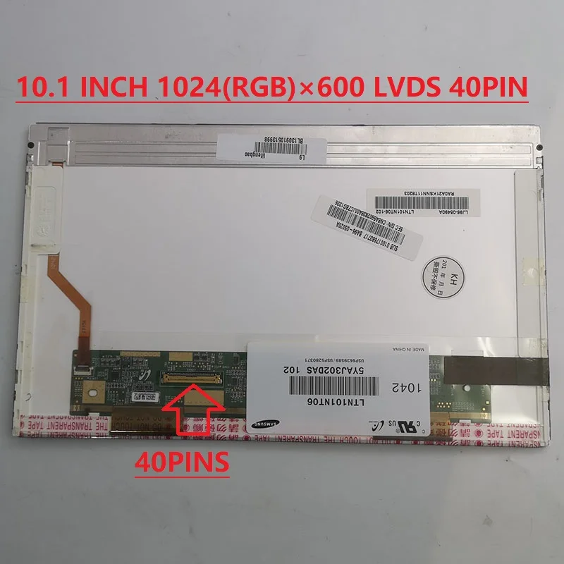 

ЖК-экран для ноутбука 10,1 дюйма B101AW06 V.0 LTN101NT05 LTN101NT08 N101L6-L0D LP101WSB CLAA101NB03A 1024 × 600 40 контактов