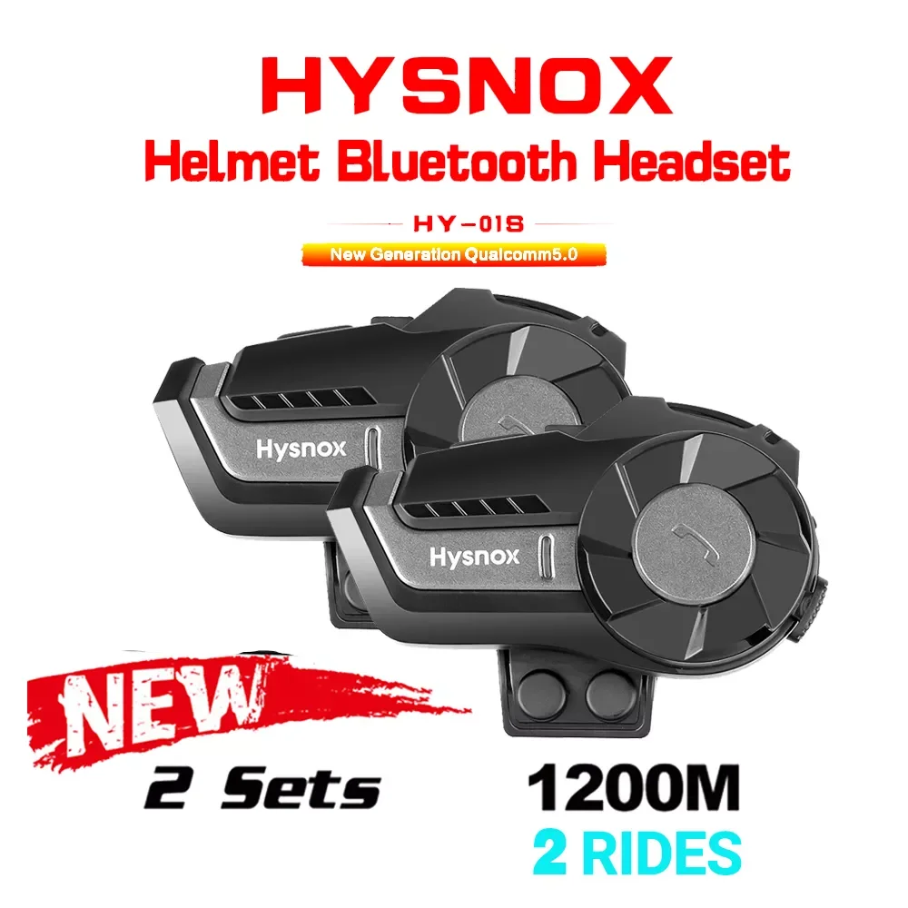 

Helmet Intercom Motorcycle Bluetooth 5.0 Headsets Intercomunicodor Moto Universal Pairing Waterproof Interphone FM Radio