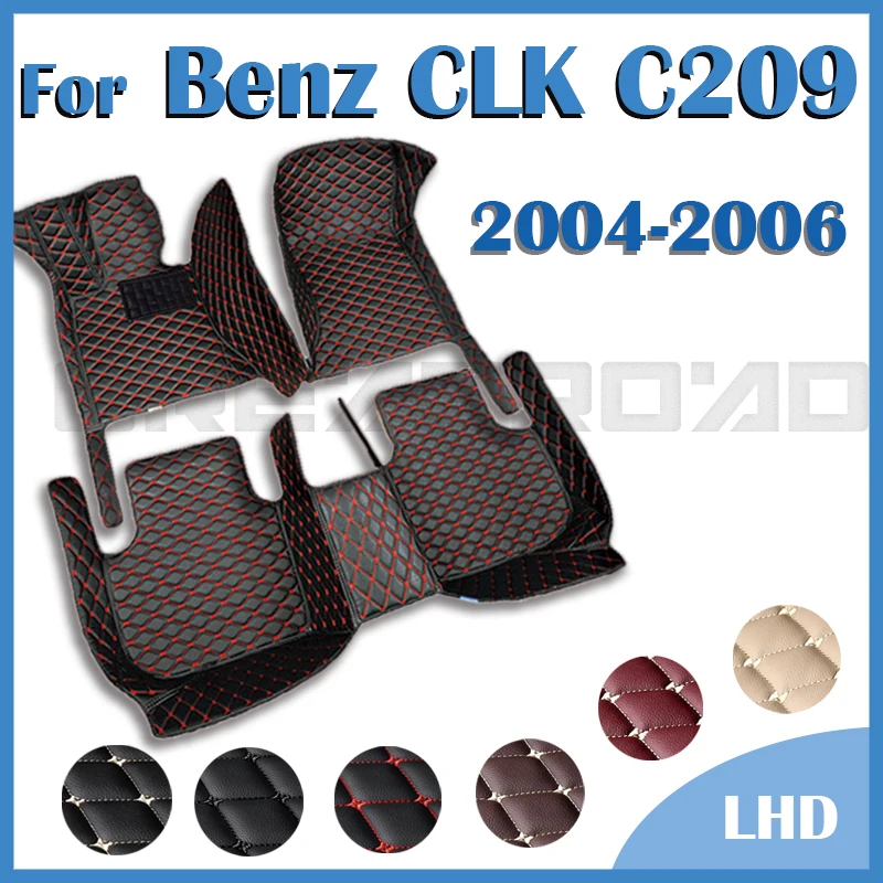 

Car Floor Mats For Benz CLK Class C209 2004 2005 2006 Custom Auto Foot Pads Automobile Carpet Cover Interior Accessories