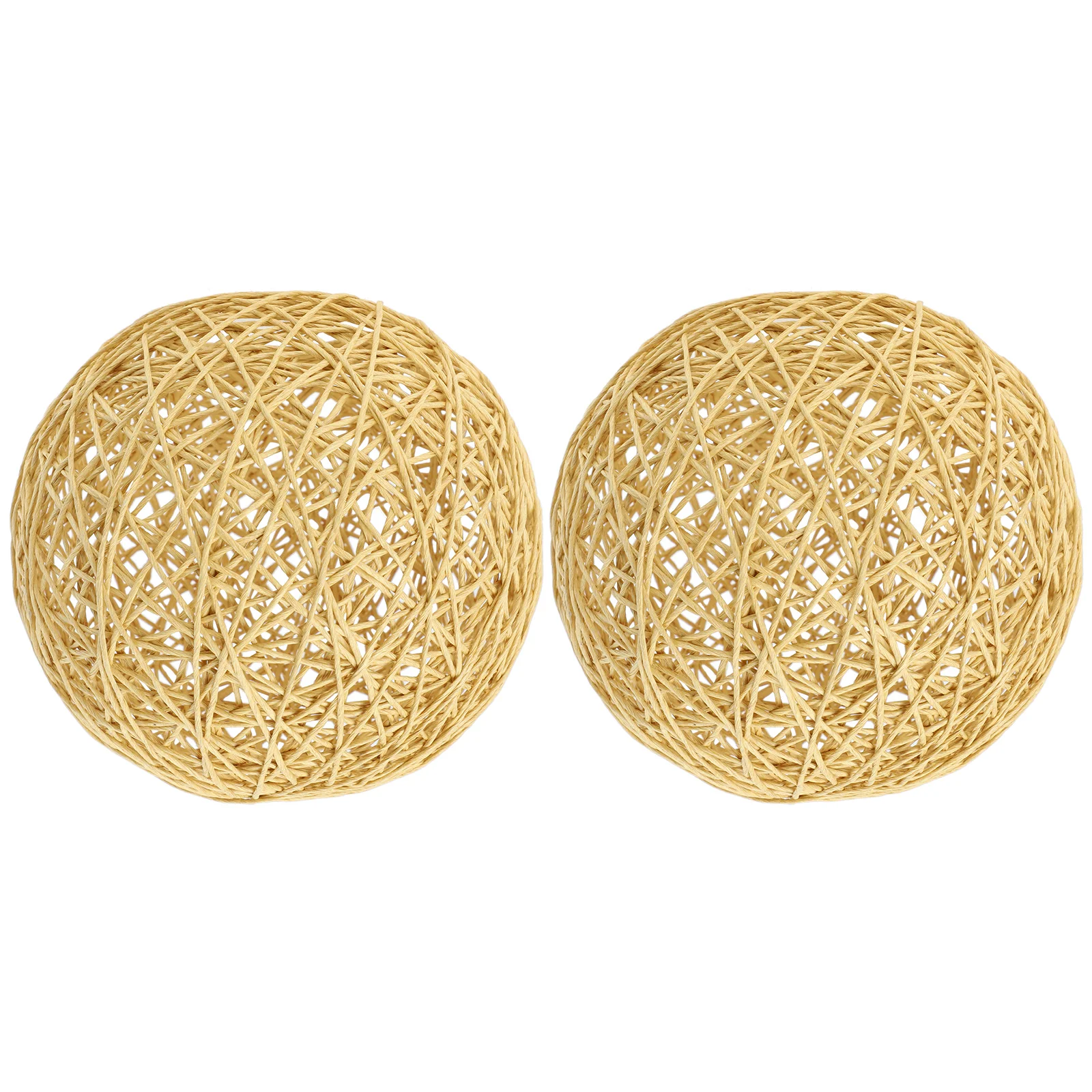 

Lamp Shade Light Cover Lampshade Pendant Woven Ceiling Rattan Wicker Shades Hanging Wall Chandelier Vintagefarmhouse Floor Decor