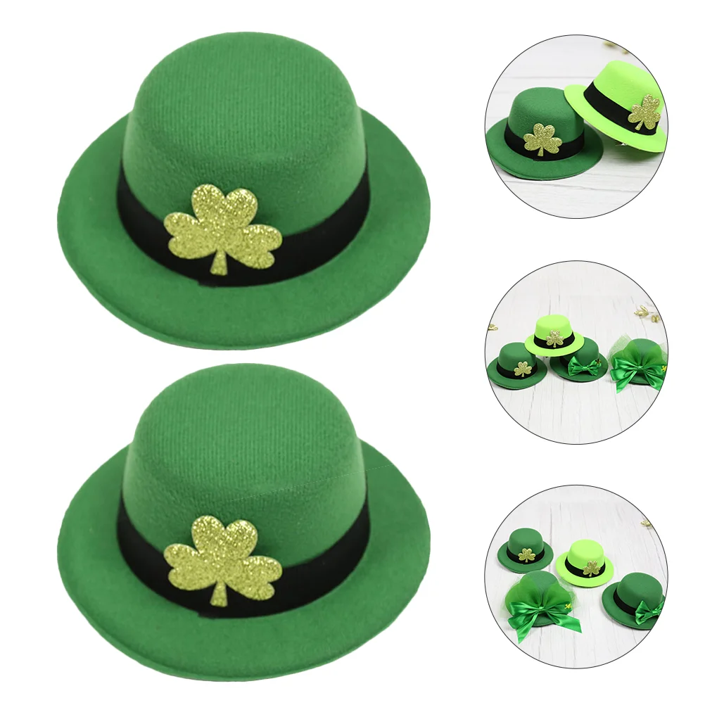 

Saint Patricks Day Leprechaun Hat Oversized Green White Striped Shamrock Clover Velvet Top Cap Cosplay Costume
