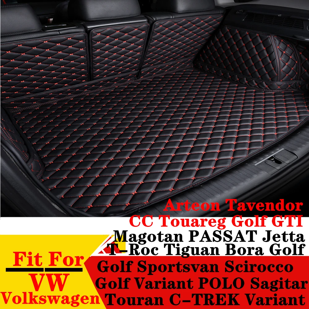 

Car Trunk Mat For Volkswagen CC Touareg PASSAT Golf POLO Bora Arteon T-Roc Tiguan Jetta Rear Cargo Cover Carpet Liner Tail Pad