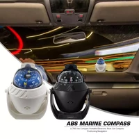 portable car compass with bracket yacht rotatable navigation ball with magnetic declination adjustment function with light