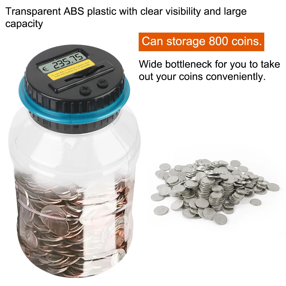 Цифровой счетчик с ЖК-дисплеем для долларов США электронный денег копилка монет