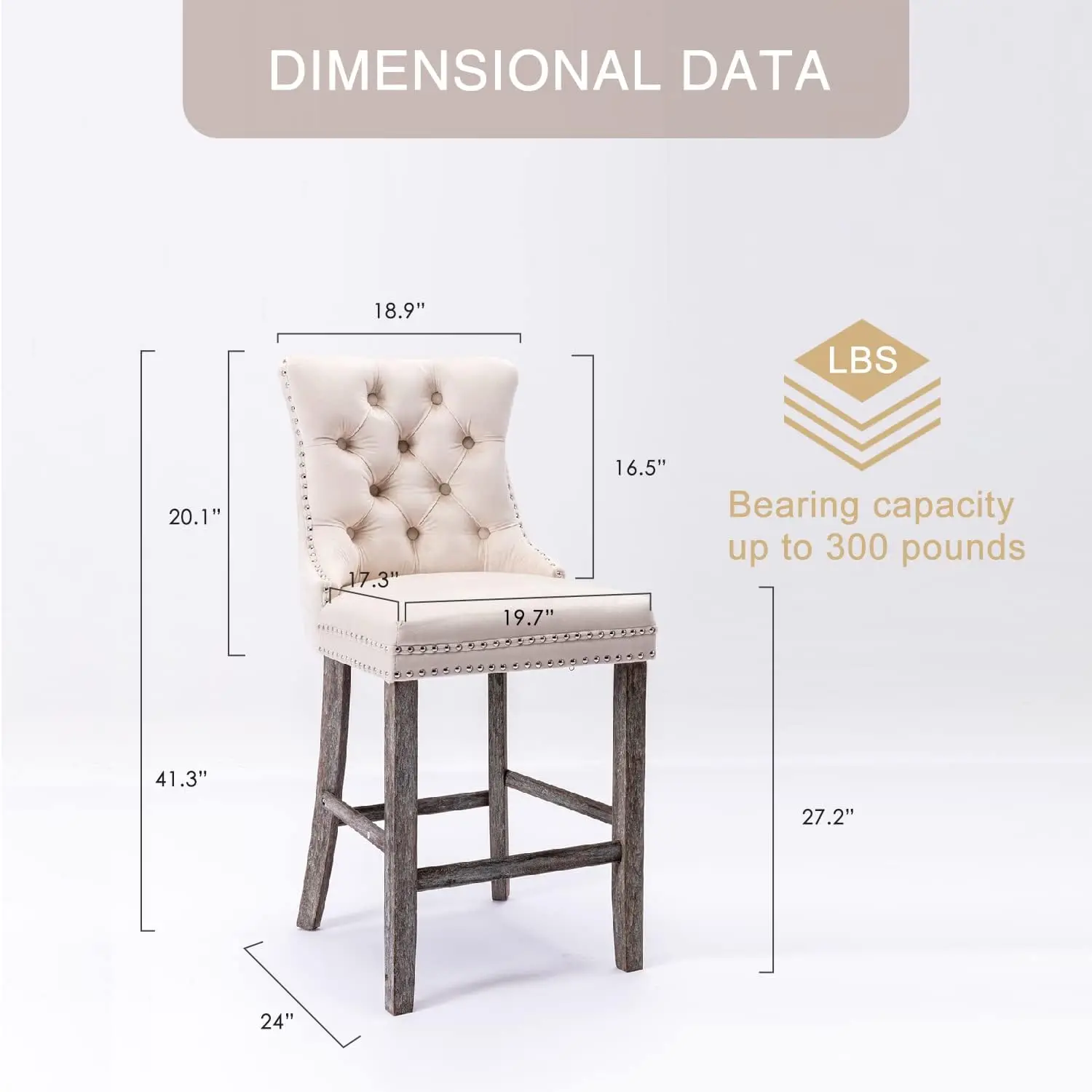 Набор бархатных барных стульев Virabit из 4 шт. барные стулья с мягкой подкладкой