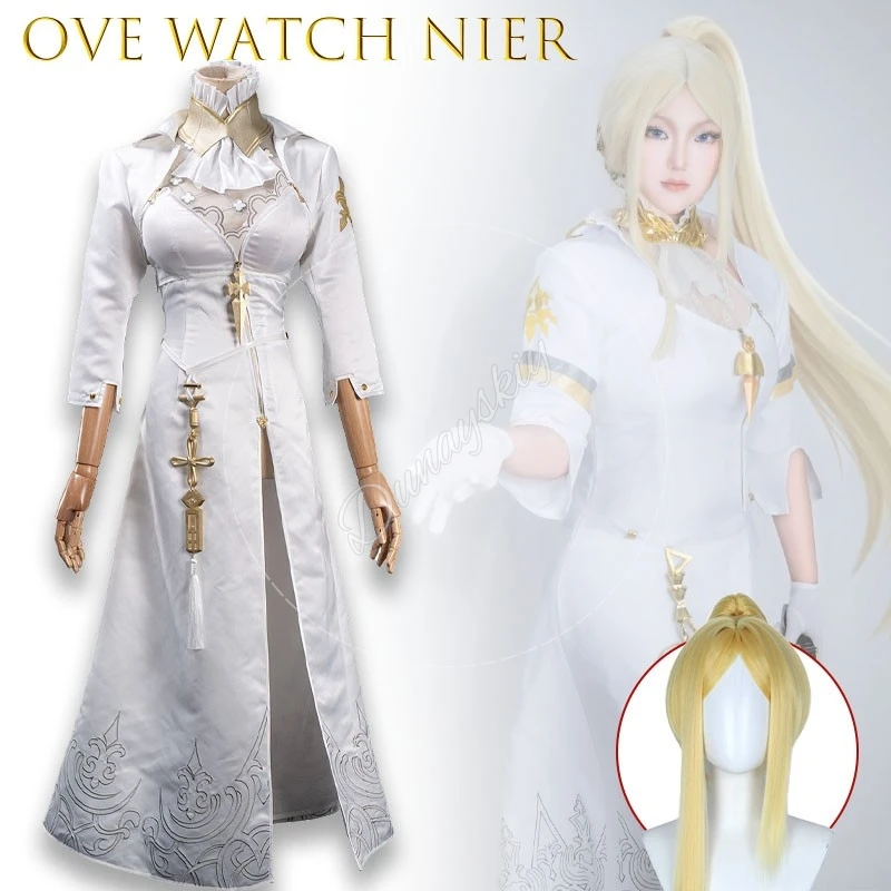 Фото Женский косплей-костюм командира Мерси в стиле Йорха из игры Overwatch/Nier для Комик-Кона, Хэллоуина и ролевых игр. №2