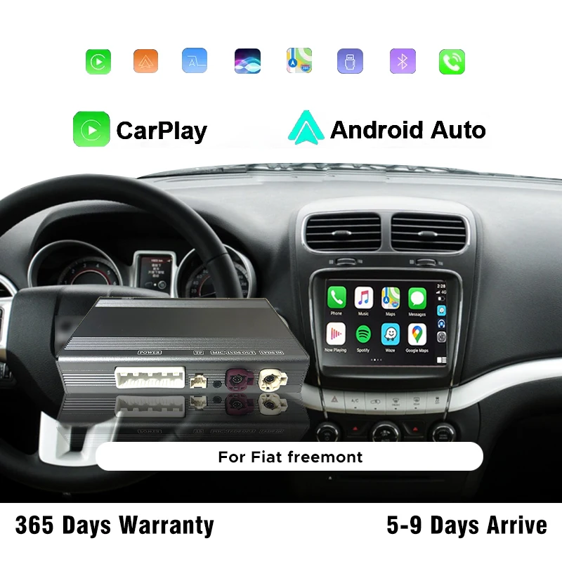 Фото Android Auto Ai Box для Fiat Freemont Автомобильный DVD-плеер Mirror Link AirPlay DSP Навигация Беспроводной Apple CarPlay Plug and Play №1