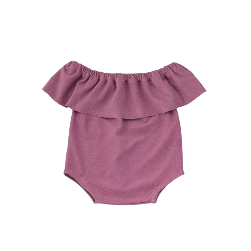 N80C Одежда для фотосессий новорожденных Весенне-летний комбинезон на одно плечо с