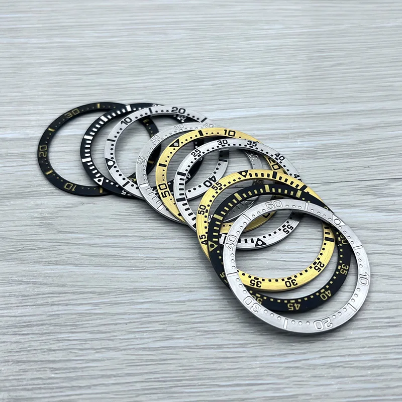 Mod 38mm*31.6mm Fashion Steel Watch Bezel Insert Fits Seiko SKX007 SKX009 SRPD Watch Cases NH35 NH36 Movement Men's Watch Parts