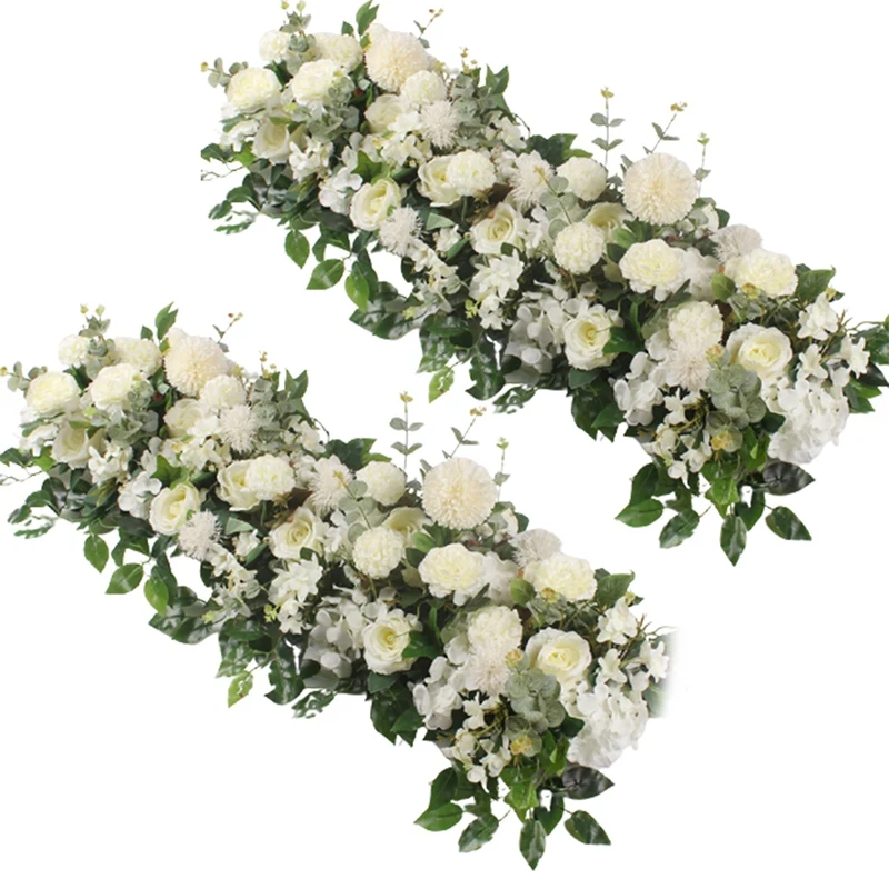 

2X 50 Custom Wedding Flower Wall Arrangement Supplies Silk Peony Artificial Flower Row Decor Romantic Arch Backdrop