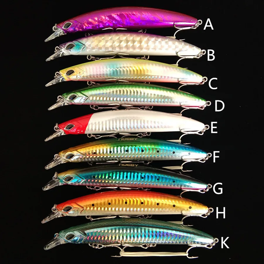 Enlarge NOEBY Floating Minnow Fishing Lure 130mm 23g Floating Wobblers Long Casting Artificial Baits for Sea Bass Jerkbait Fishing Lure