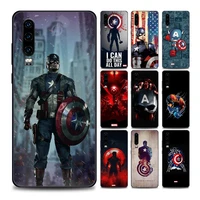 marvel phone case for huawei p10 p20 p30 p40 p50 p50e p smart 2021 pro lite 5g plus tpu case cover cute marvel captain america