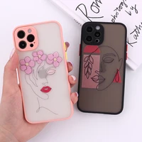 punqzy painted portrait feel hard pc phone case for iphone 13 pro max 12 11 xr 7 6 8 x xs all inclusive drop protection cover