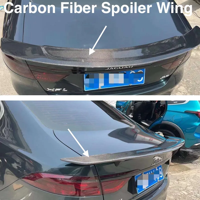 

Rear Carbon Fiber SVR Spoiler Wing Trim For Jaguar XF 2016-2021 Car Upgrade Styling
