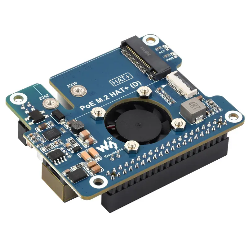 Фото Плата расширения питания Raspberry Pi 5 ETH Ethernet PoE с разъемом PCIe для M.2 NVMe SSD №2