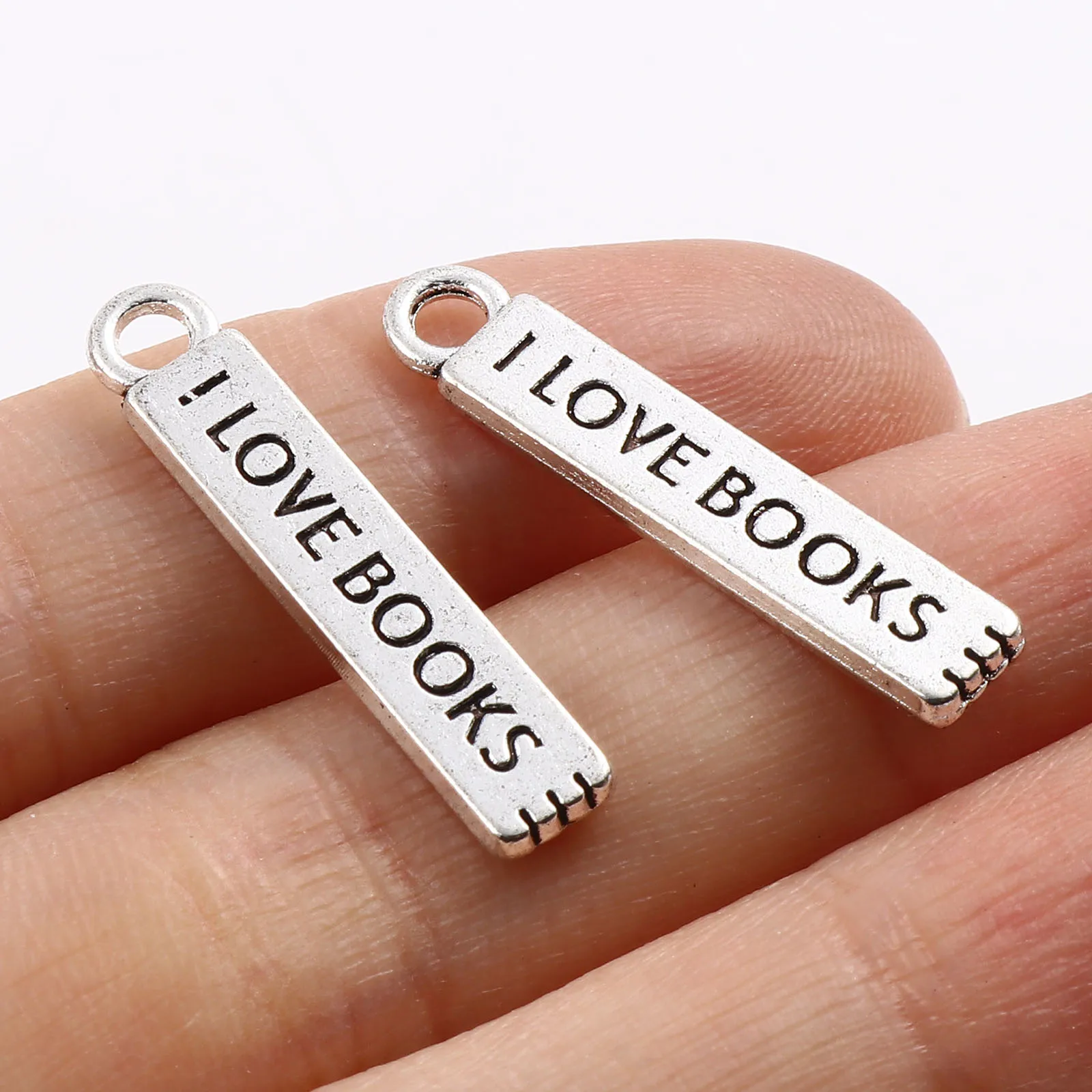 10 шт. металлические подвески в виде книги I LOVE Book 27 Х5 мм |