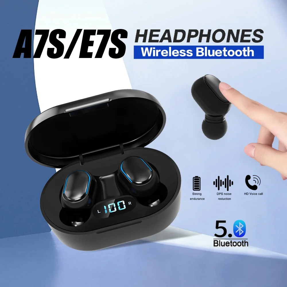 TWS-наушники E7S Fone с поддержкой Bluetooth 5,2, беспроводные наушники с шумоподавлением, наушники-вкладыши с микрофоном, Беспроводная Bluetooth-гарнитура для Xiaomi