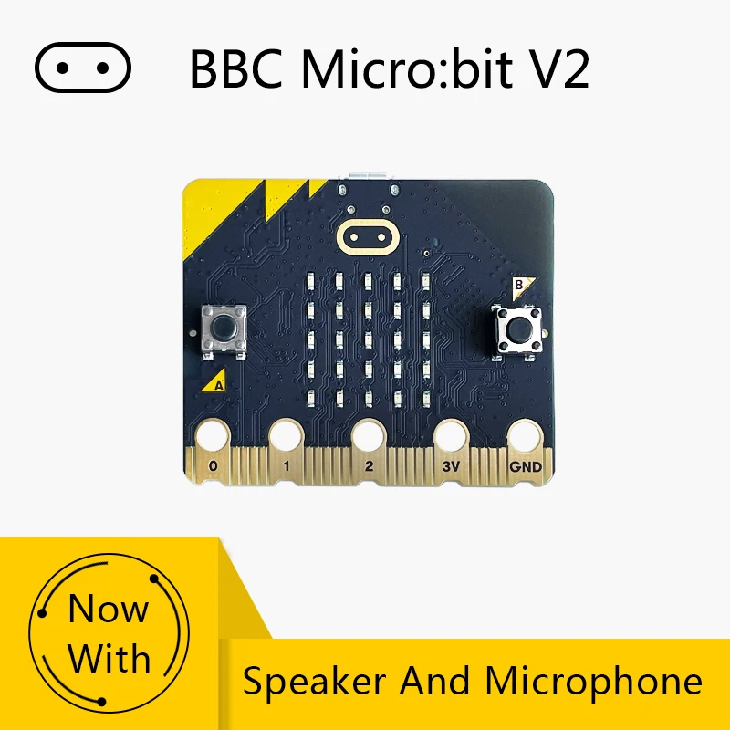 

BBC Micro:Bit V2 обновленный процессор емкостный сенсорный датчик встроенный микрофон 5,0, EDU BIT, robot, дисплей, плата расширения
