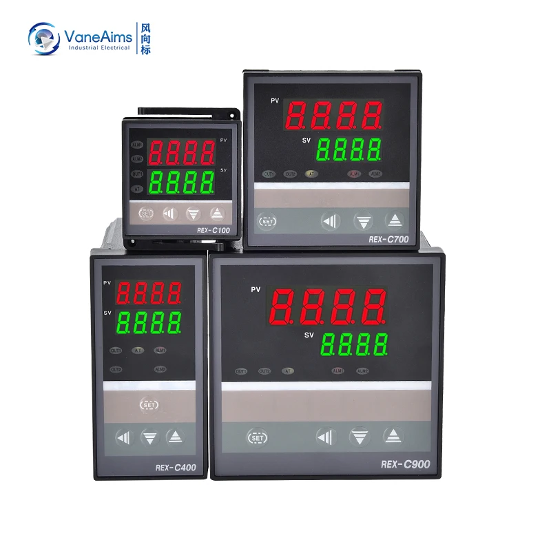 

Rex-c100 Thermostat 220v pt100 K J Type Thermocouple Universal Input SSR/Relay Output PID Temperature Controller Regulator 1300℃