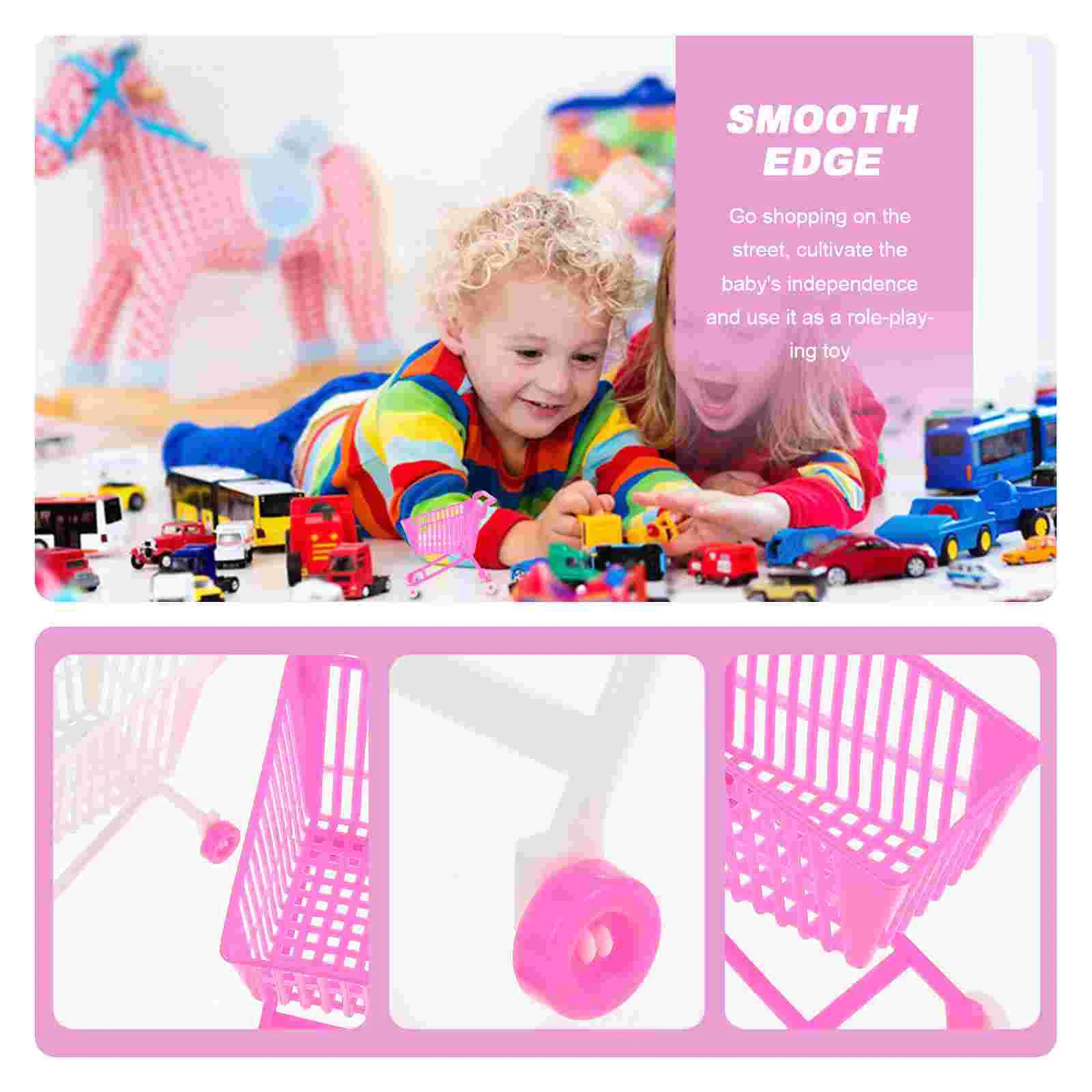 10 шт. мини-корзина для покупок игрушка ролевых игр детская тележка имитация