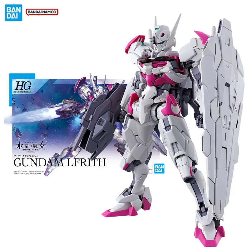 Фото Оригинальная фигурка Bandai Gundam Model Kit, аниме-фигурки HG TWFM 1/144 Gundam Lfrith, коллекционная модель, экшн-фигурки, игрушки №1