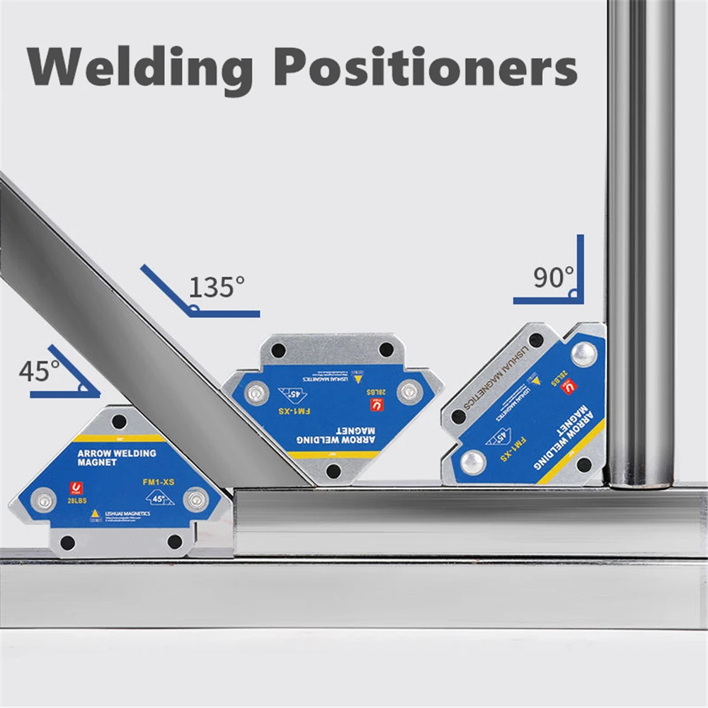 

2/4pcs 28LBS Magnetic Welding Holder Multi-angle Solder Arrow Magnet Weld Soldering Positioner Ferrite Auxiliary Locator Tools