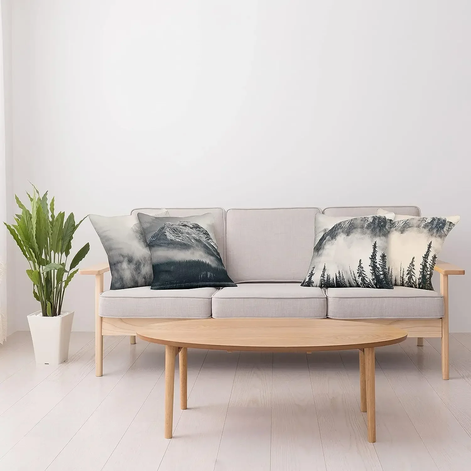 Наволочка Fog Peak Hills Wild Nature современная односторонняя цифровая печать 45x45 см