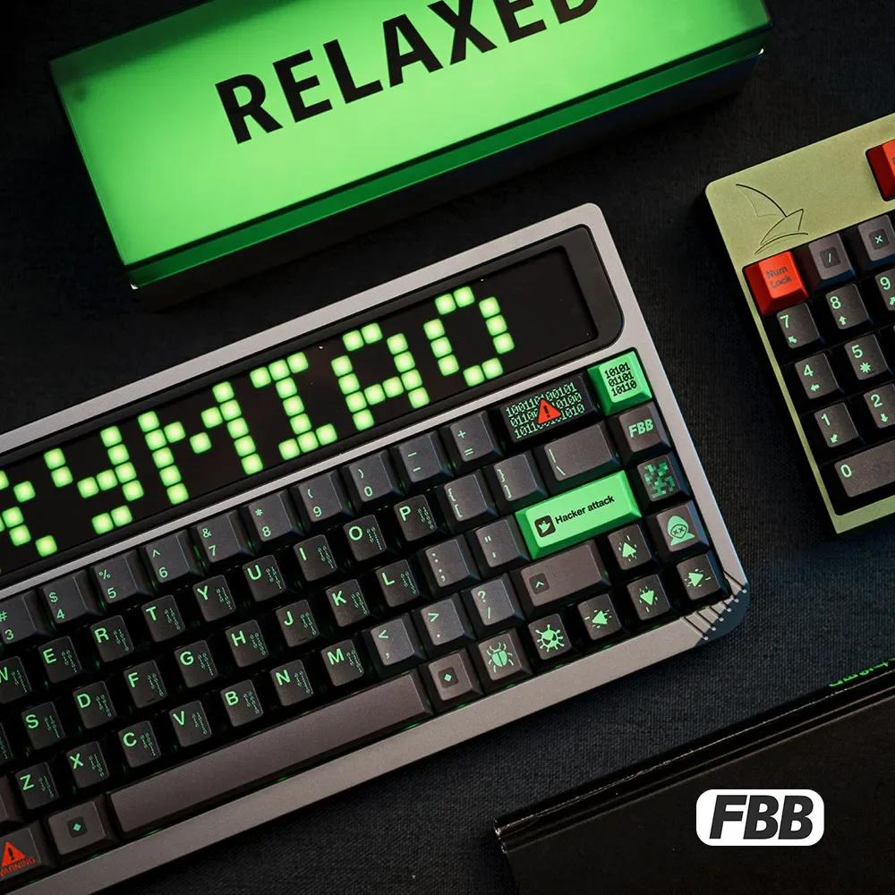 Набор колпачков для ключей на тему FBB Hacker 171 клавиш PBT сублимационная краска