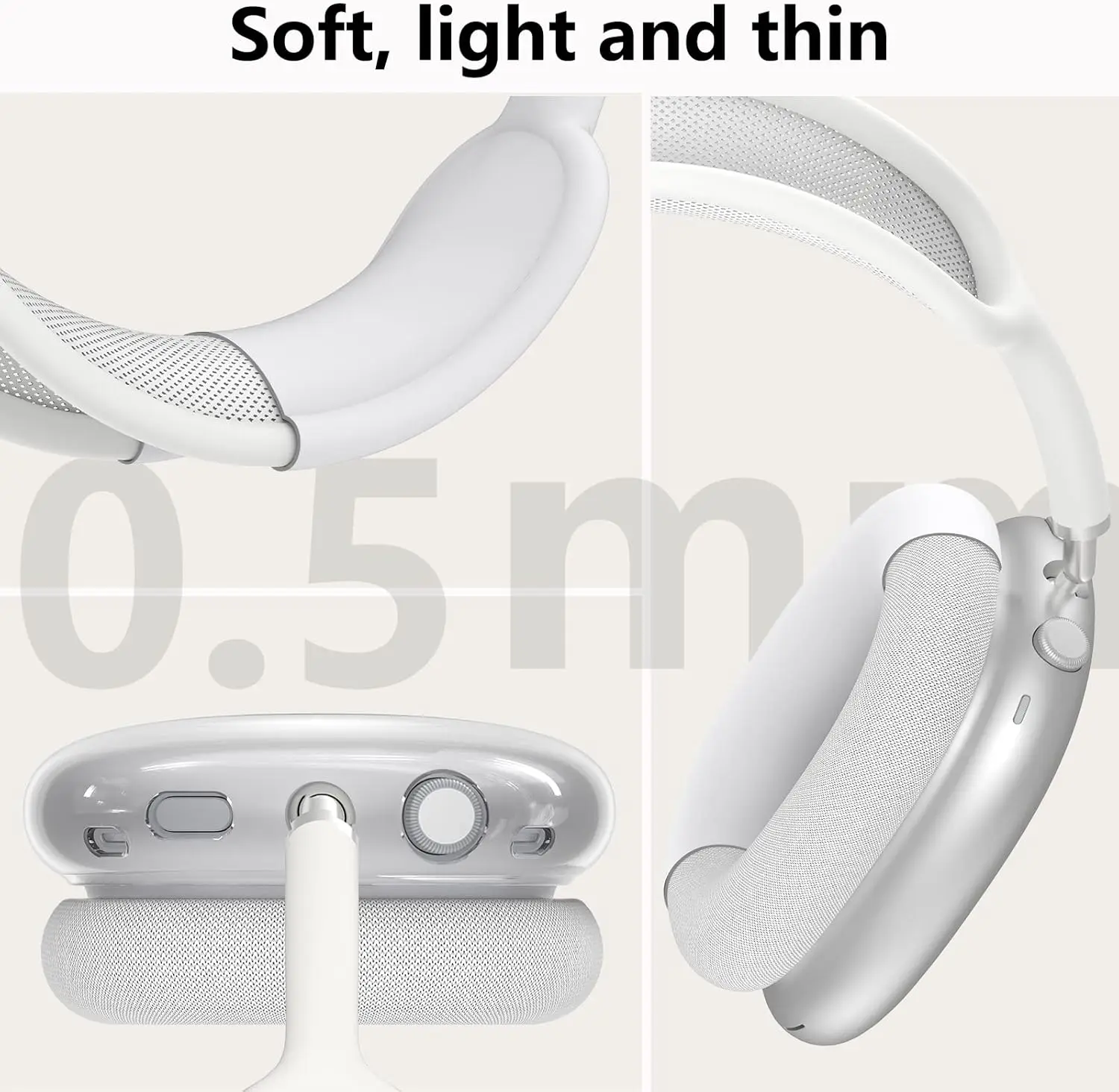 Мягкий противоударный чехол с защитой от царапин для AirPods Max ТПУ беспроводной