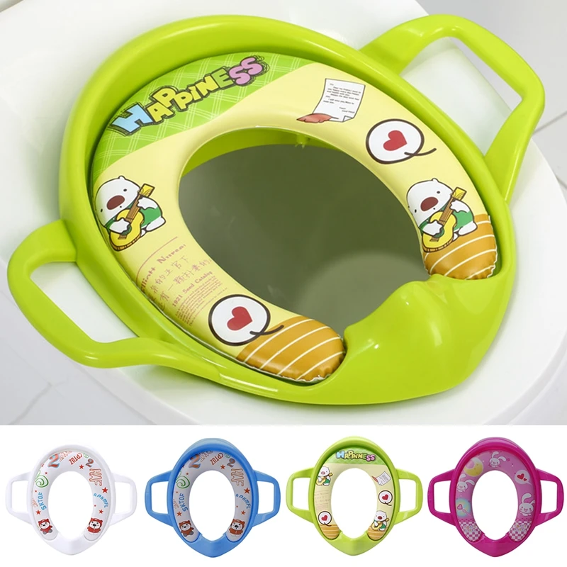 Potty Seat with Handle Non-Slip Pads Toilet Potty Training Seat Covers for Baby Potty Training Fits Round & Oval Toilets