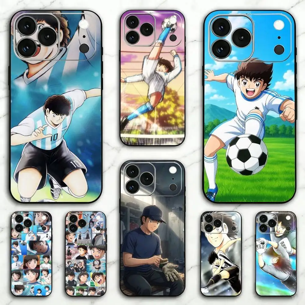 Фото Чехол для телефона с аниме-принтом C-captain T-tsubasa, силиконовый, мягкий, для iPhone 17, 16, 15, 14, 13, 12, 11, X, XR, Plus, Pro, Max, Plus №1