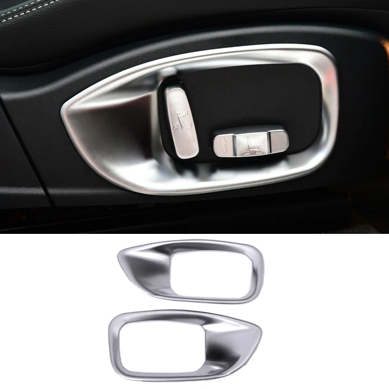 

Хромированная кнопка регулировки автомобильного сиденья из АБС-пластика, декоративная накладка для Jaguar XE XF F-PACE f pace X761, аксессуары для интерьера