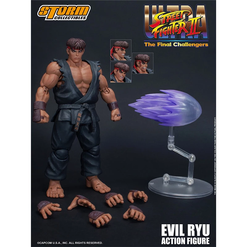 

Original Storm Toys Collectibles Ultimate Street Fighter 2 1/12 Evil Ryu Four Headed Statue Storm Action Figure Model Gift