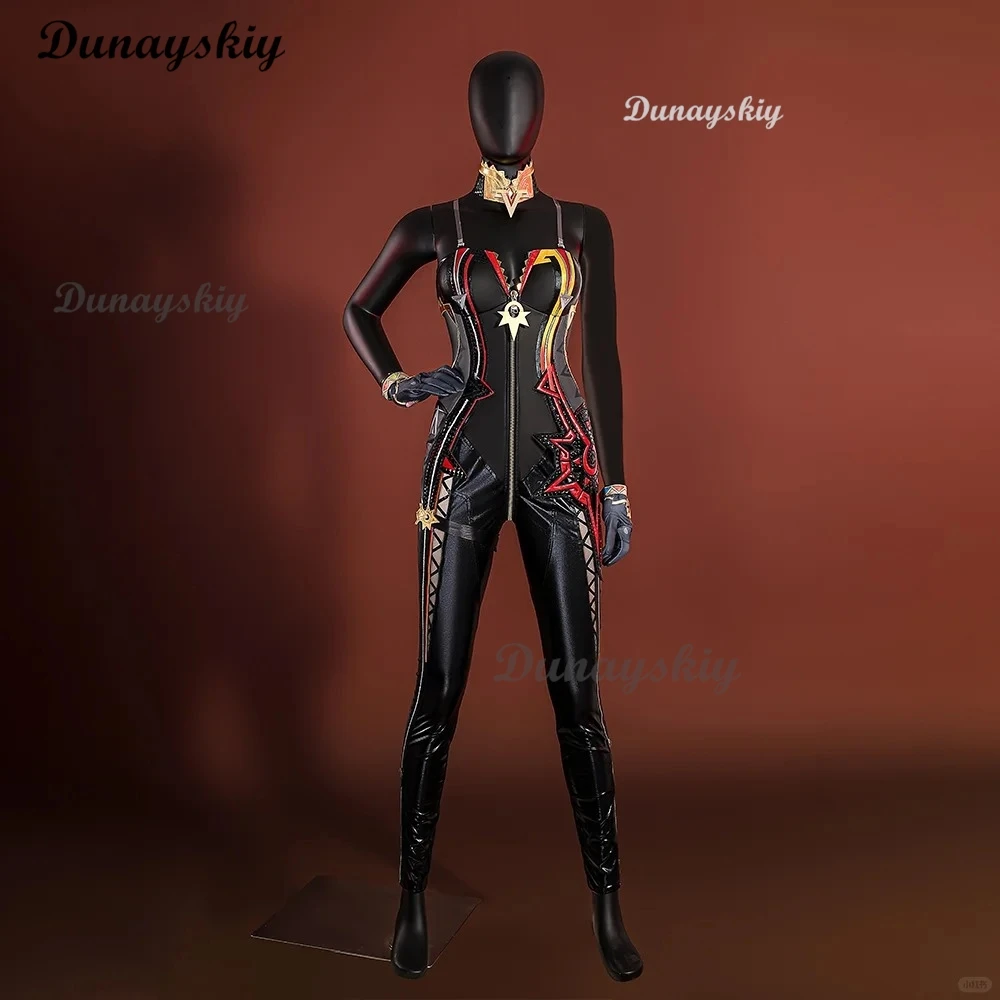 Genshin Impact Mavuika Косплей Костюм Парик Униформа Серьги Солнцезащитные Очки Pyro Archon Natlan