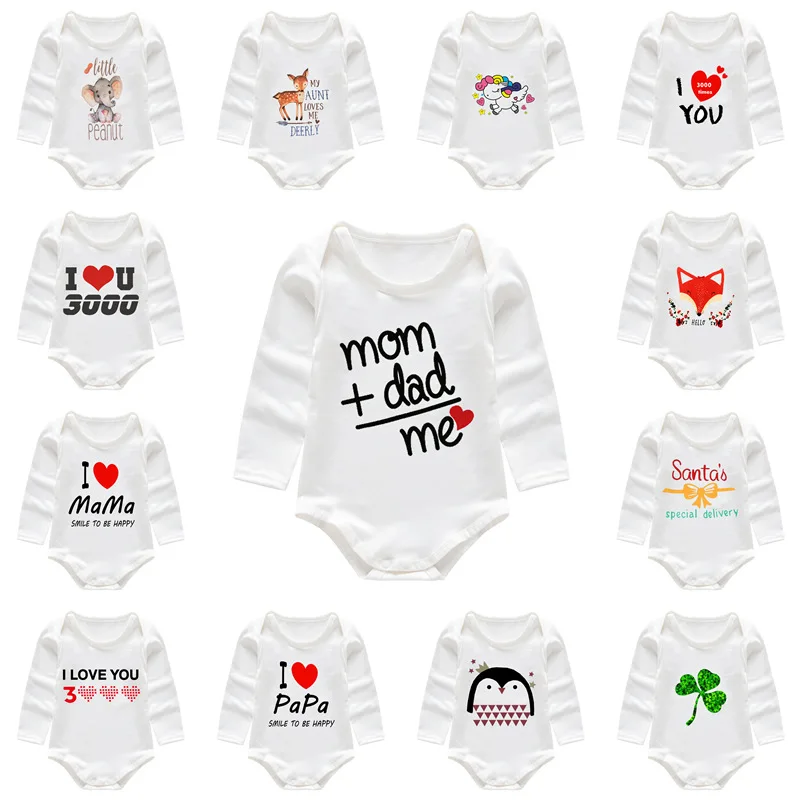 

Baby Clothes Mom and Dad Equal Me Spring Summer Newborn Jumpsuits Baby Cute Funny Toddler Jumpsuits Bodysuits Clothing 0-24M
