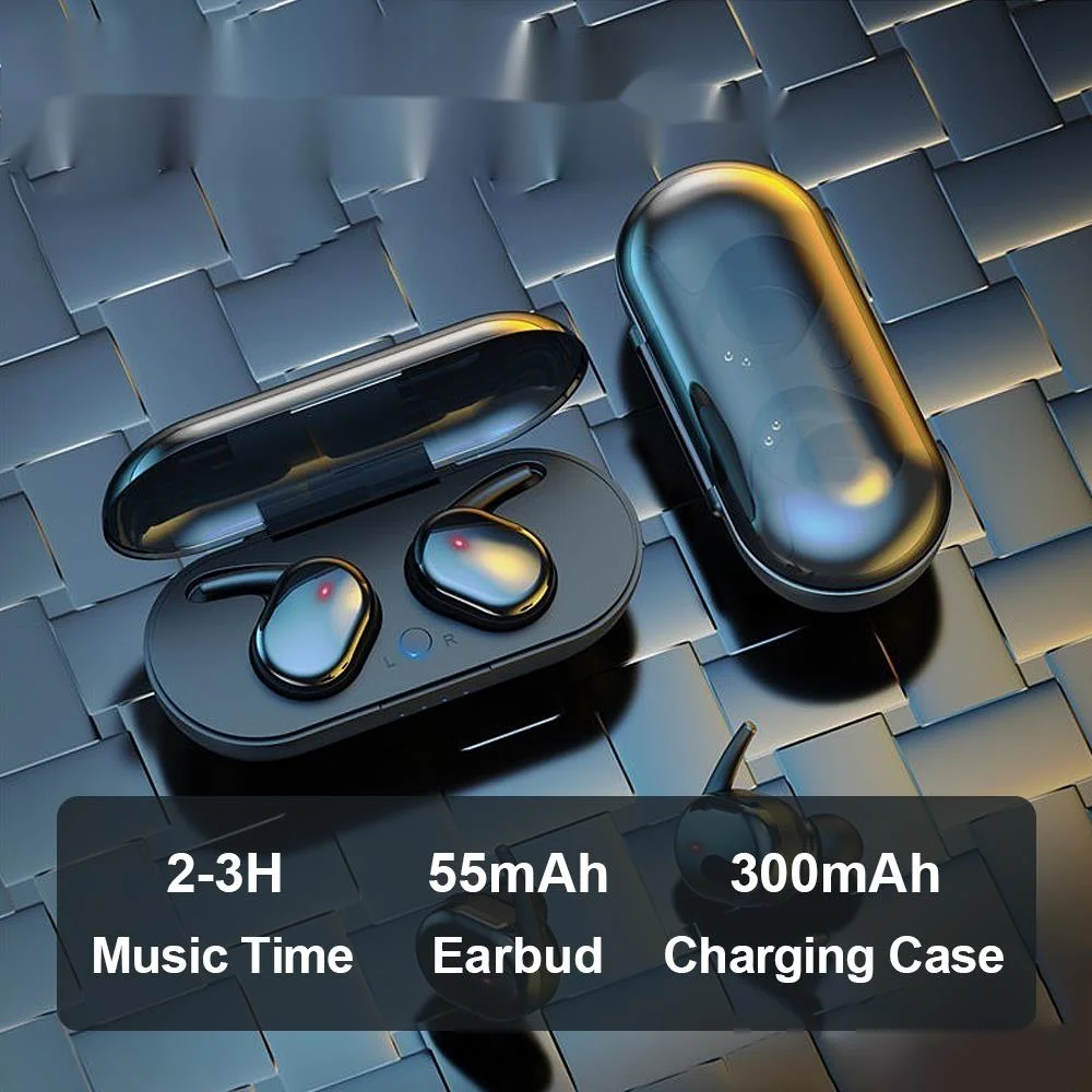 

Bluetooth Touch Headphone Sports Waterproof Binaural Earphones Bluetooth 5.0 Wireless Headset With Charging Bin Headphones