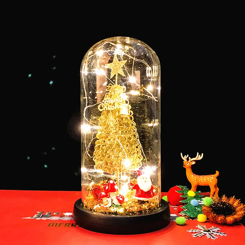 

2023 New Year Gifts Tree Elk Santa LED Light Merry Christmas Decorations for Home Navidad Ornaments Noel Natal Xmas Party Favors